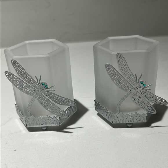 Frosted Glass Dragonfly Votive Candle Holders - Picture 5 of 5